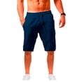 thumbnail image 2 of Men Casual Soild Shorts Summer Breathable Cotton Linen Short Pan Fashion Jogging Beach Shorts Men Clothes, 2 of 5