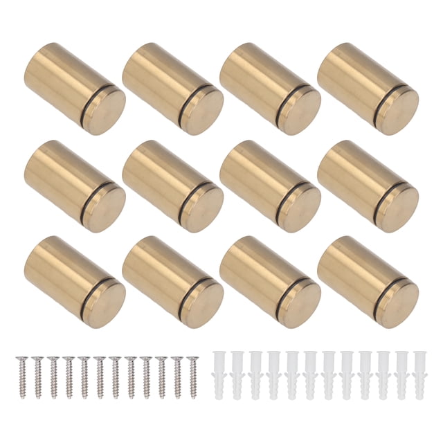 Standoff Mounts Nail, 12Set 1inx2in Hardware Wall Standoff Mounting Screws Stainless Steel For Indoor For Wood