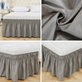 thumbnail image 5 of Solid Color Elastic Bed Skirt Wrinkle Free Dust Ruffle for Twin Queen King US Size, 5 of 5