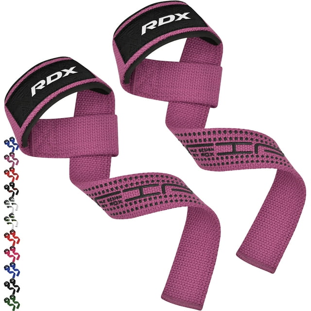 RDX Correas para Levantamiento de Pesas, 100% Algodón, 60 cm, Almohadilla de Neopreno