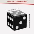thumbnail image 3 of MR CHIPS D6 Standard 16 mm Opaque Dice with Pip Dots - 50 pack - Black, 3 of 8