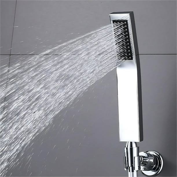 Cabeza de ducha de acero inoxidable - Cabeza de ducha rectangular de mano con 44 salidas de agua, ahorro de agua, interfaz de 20 mm, 8,46 pulgadas