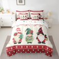 thumbnail image 2 of Manfei Cartoon Xmas Gnome 7-Piece Bedding Comforter Set,Merry Christmas King Bedding Sets,Wild Deer Skull Bed Sheets For Girl Boys,Ultra Soft Home Decor Reversible, 2 of 8
