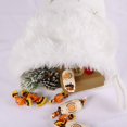 thumbnail image 2 of White Christmas Stockings Faux Fur Large Kids Gift Candy Bag Xmas Tree Ornaments, 2 of 9