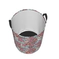 thumbnail image 3 of Balery Cartoon Hearts Round Laundry Basket with Handles Waterproof Freestanding Laundry Hamper for Clothes Toys in the Dorm and Family-Medium, 3 of 8