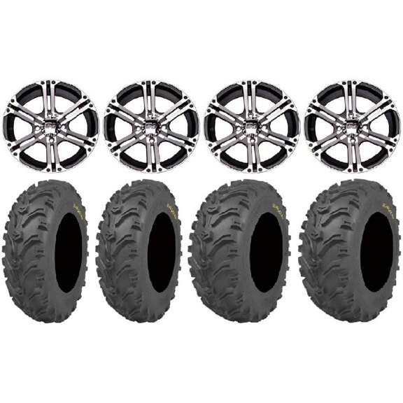 ITP SS212 12" Wheels Machined 26" Bear Claw Tires Honda Foreman Rancher SRA