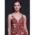 thumbnail image 5 of Bimba Floral Women Summer Printed V Neck Long Maxi Dress Holiday Resort Wear-XX-Large, 5 of 6