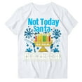 thumbnail image 3 of Jinhomg Hanukkah Menorah Shirt for Women Funny Chanukah Themed Celebration Tops Comfy Short Sleeve Round Neck Holiday T-Shirts White XL, 3 of 4
