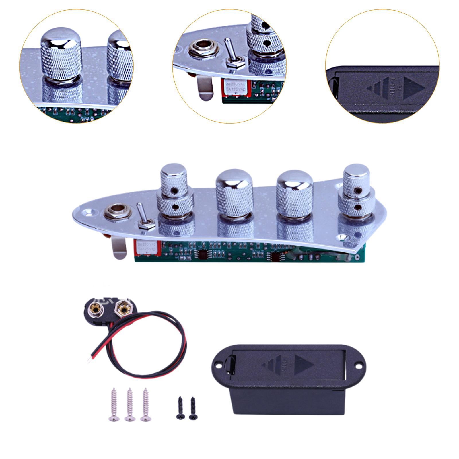 LeeQinersw Fully Loaded Control Plate and Switch Knob Loaded Bass Control Board with Wiring