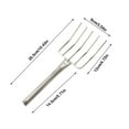 thumbnail image 3 of Stainless Steel Potato Digging Fork, 3-Tine Garden Hand Tool for Potatoes, Sprouts & Transplanting, Compact Planting Tool(Silver,1PC), 3 of 7
