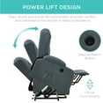 thumbnail image 3 of Best Choice Products Electric Power Lift Recliner Massage Chair Furniture w/ USB Port, Heat, Cupholders - Blue, 3 of 8