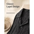 thumbnail image 6 of MecTo Sleepwear Notch Collar Full‑Button Front Placket Textured, Pajamas Set (Women's), 6 of 8
