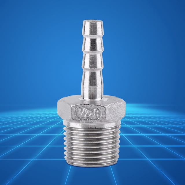 Hose Tail Connector,Stainless Steel 304 Male Hose Tail Adaptor Barb Adapter Exceptional Craftsmanship
