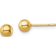 thumbnail image 1 of Sterling Silver Gold-Tone Polished 5mm Ball Post Earrings (5 X 5) Made In India qe13331, 1 of 5