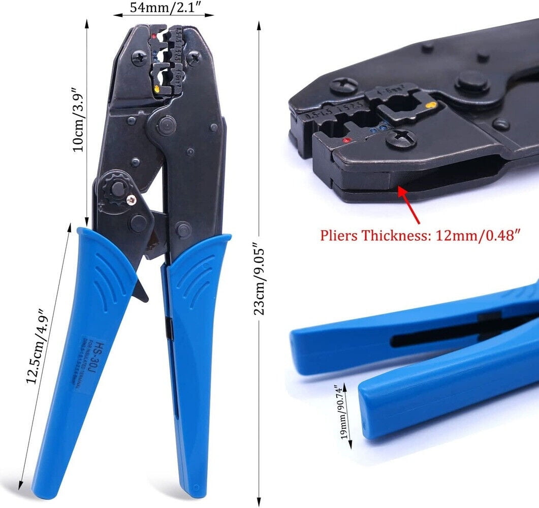 HS-30J 0.5-6mm Assorted Insulated Wire Crimping Plier Terminal Crimp Pliers Tool