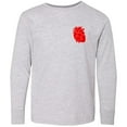 thumbnail image 3 of Inktastic Anatomical Heart Long Sleeve Youth T-Shirt, 3 of 5