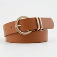 thumbnail image 2 of Hauaitttt Women Leather Belts for Jeans Dresses Fashion Gold Buckle Ladies Belt Leather Belt 48 Click It Belts Belts for Pants Belts for Men Leather Mens Belt Size 30 Belt 38 Vegan Dress Belt Mens, 2 of 3