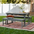 thumbnail image 6 of Walker Edison Wooden Picnic Table with Umbrella Hole, Multiple Colors and Styles, 6 of 9