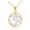 Yellow, variant on Two-Tone Gold Om Symbol Charm Pendant Necklace (10K Yellow Gold, Pendant with 16" chain)