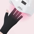 thumbnail image 3 of 1 Pair Anti UV Gloves UV Shield Glove Fingerless Manicure Nail Art Tool, 3 of 5