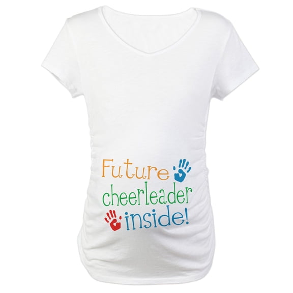 CafePress - Cheerleader Maternity T Shirt - Cotton Maternity T-shirt, Cute & Funny Pregnancy Tee