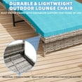 thumbnail image 3 of Danrelax Ensemble de 3 Chaises Longues Inclinables, Dossier Moderne Réglable et Table d'Appoint, Bleu, 3 of 7