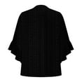 thumbnail image 4 of Short Sleeve Shirts for Women Spring Fashion Clothing Bell Loose Fit Clothes Comfortable Ladies Tops And Blouses Black, 4 of 5