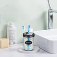 thumbnail image 2 of 1Pcs Replacement Mason Jar Toothbrush Brush Holder Lids for 3 Inch Caliber Jars with 3 Compartment Stainless Steel Multifunctional Glass Jar Cover for Pen Toothbrush Storage, 2 of 8