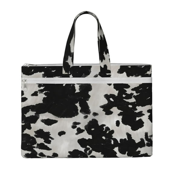 Canvas Handbags Casual Multi Pocket Tote Large Capacity Shopping Shoulder Bags With Pockets Work Wallet Suitable For Men Women Cowhide Print Design