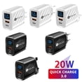 thumbnail image 3 of 20W PD Fast Charger with Smart Cooling Chip Universal USB Wall Adapter for Phones, 3 of 8