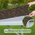 thumbnail image 6 of Elastic Edge Halloween Tablecloth for Square Tables 34x34 Inch - Features Ghosts and Pumpkins Design for Holiday Dining Decor, 6 of 6
