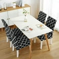thumbnail image 4 of Chair Covers for Dining Room Set of 4, Stretch Dining Chair Cover 4 Pieces, Washable Kitchen Parsons Chair Slipcovers 4 Pack, Removable Seat Protector for Home and Party, 4 of 5