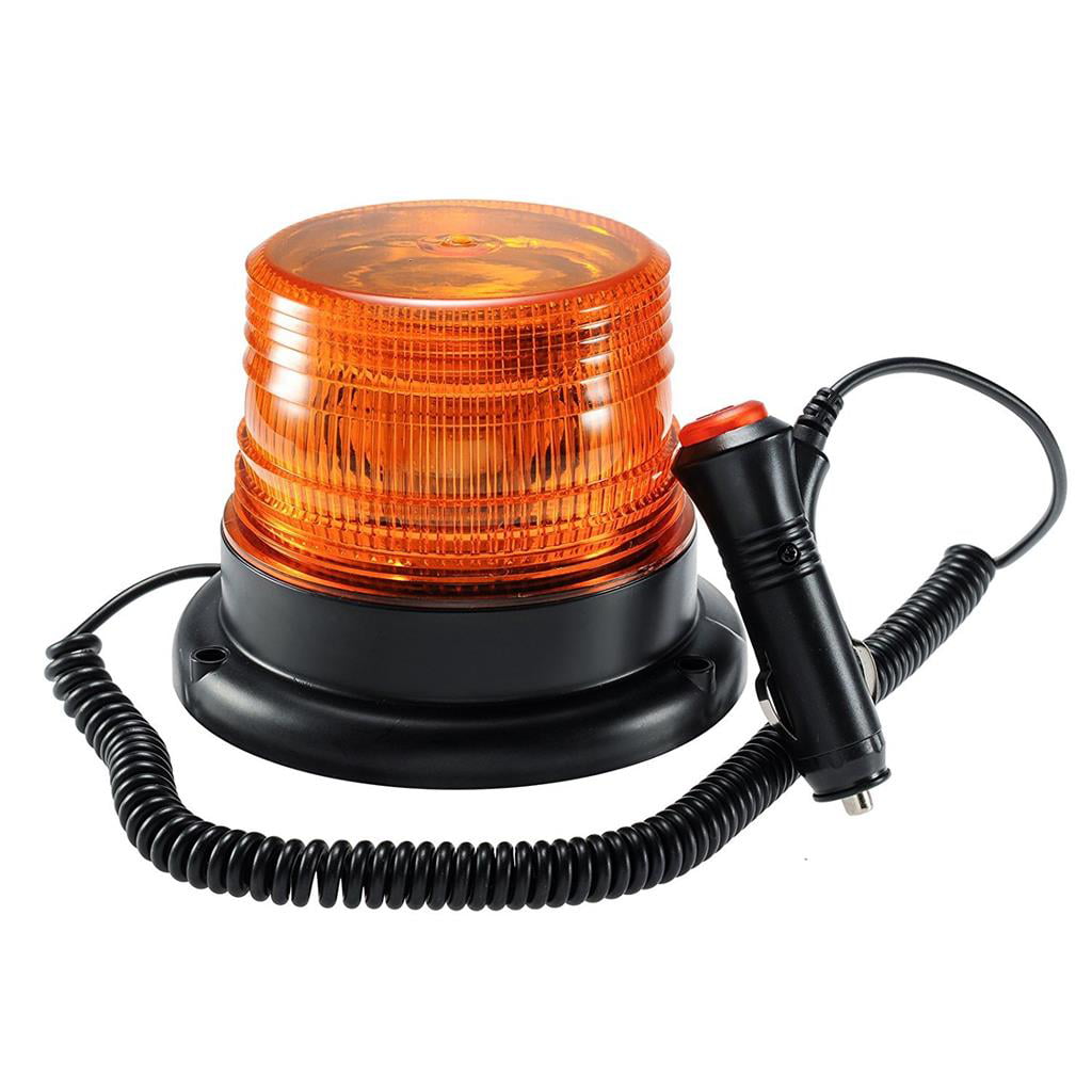 24V Magnetic Flashing Warning Strobe Light Beacon Orange Amber Xenon Recovery 
