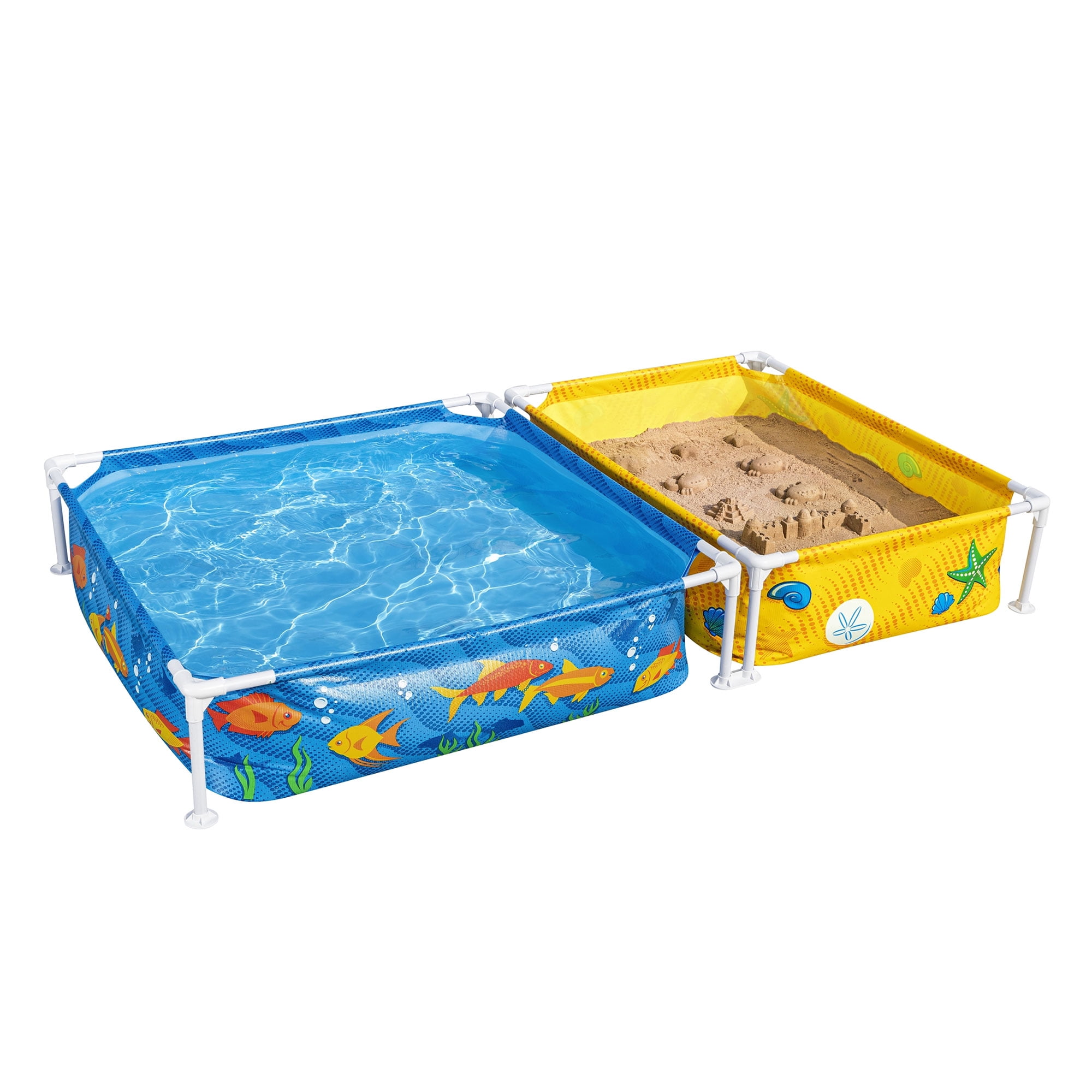 H2OGO! My First Frame Above Ground DuraPlus Kiddie Pool & Sandpit w/Cover