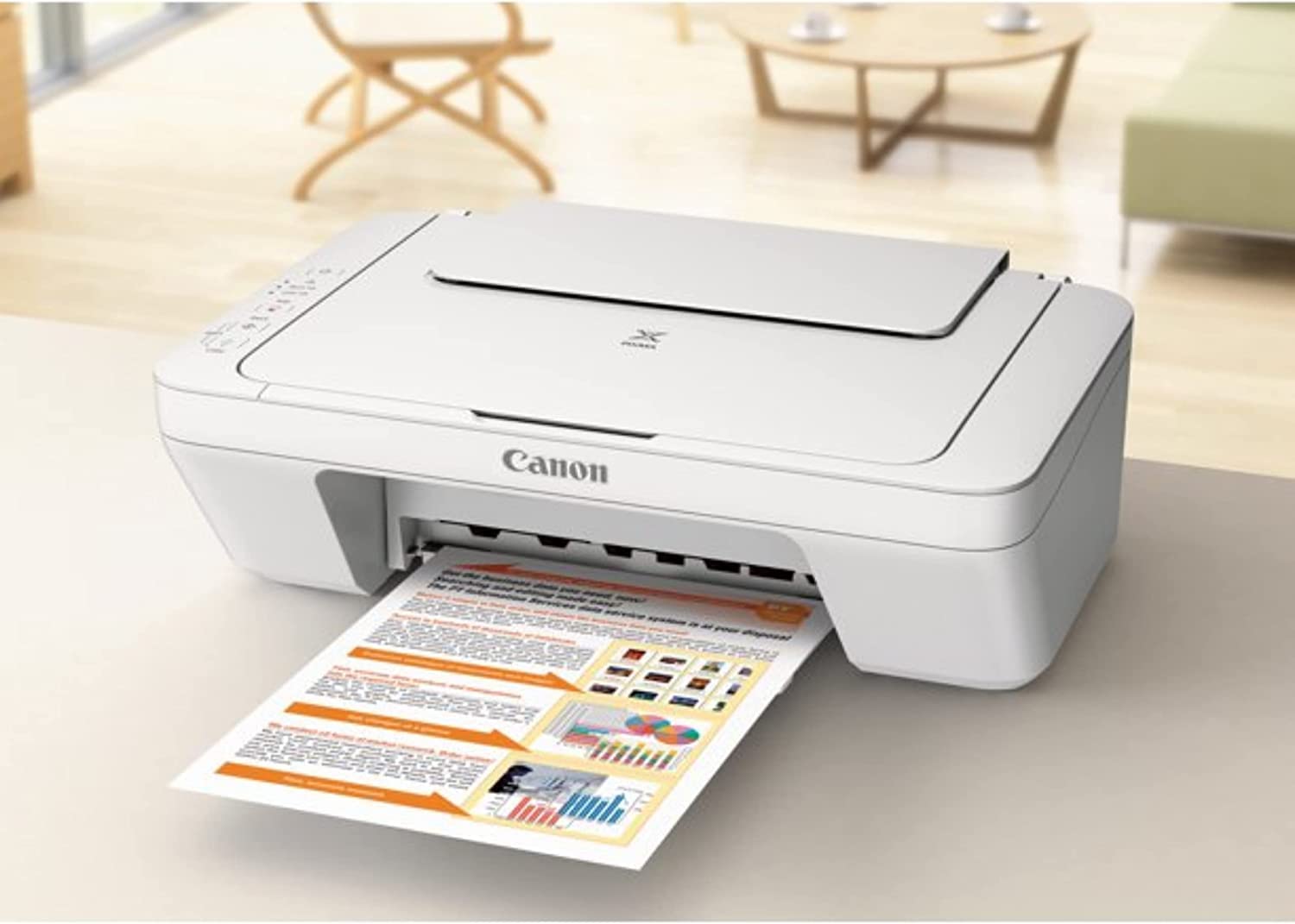 Canon PIXMA MG2520 - Multifunction printer - color - ink-jet - 8.5 in x 11.7 in (original) - A4/Legal (media) - up to 8 ipm (printing) - 60 sheets - USB 2.0 - image 3 of 5