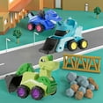 thumbnail image 4 of Fjnjuu Push Construction Truck Toys Dinosaur Engineering Vehicle Car Toy Excavator Dump Truck Multi Joint Movable Friction Powered Construction Trucks for Toddlers, 4 of 8