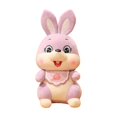 thumbnail image 2 of Conejo de peluche Hugo Juguete de peluche Figura de Regalo de cumpleaños Suave para Sofá Oficina Viajes Niñas Violeta muñeco de conejo, 2 of 10