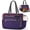 Eggplant Purple-blue purple-black, variant on LOVEVOOK Lunch Bag, Tote Bag for Women with Insulated Lunch Compartment, Laptop Bag with Large Capacity & Cup Holder, Work Tote for Teacher, Nurse, Travel, College, Daily, 15.6 Inch