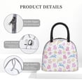 thumbnail image 4 of Fotbe Easter Colorful Rabbit Pattern Lunch Bag, Insulated Lunch Box, Small Leakproof Cooler Food Lunch Containers Reusable High Capacity Lunch Tote Bags for Work, Travel, Outdoor, 4 of 6