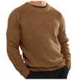 thumbnail image 3 of uikmnh Men's Autumn and Winter Simple Solid Color Knit Sweater Pullover, 3 of 6