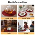 thumbnail image 2 of Red Marble Texture Round 15 Inch Placemats Set of 4, Vintage Minimalism Abstract Ombre Art HeatResistant Non Slip Place Mats for Dining Table, Wipeable Braided Kitchen Table Mats for Housewarming, 2 of 9