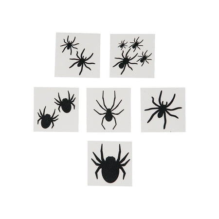 72 Black Spider Temporary Tattoos 1.5
