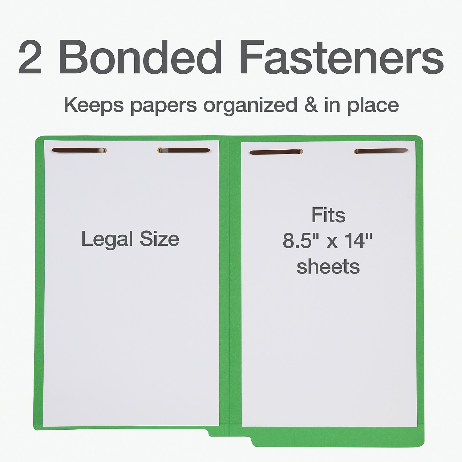 Pendaflex Fastener Folders End Tab File Folder Straight Cut Legal Size Paper Stock Green