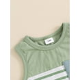 thumbnail image 5 of Bagilaanoe 2pcs Toddler Baby Boy Shorts Set Contrast Colors Sleeveless Tank Tops + Shorts 6M 12M 18M 24M 3T Kids Casual Summer Clothes, 5 of 7