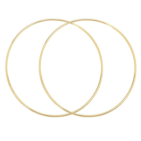 Uxcell 2Pcs Dream Catcher Rings, 7.9" Metal Hoops for Crafts Wreath Hoop Rings for Wall Hanging Crafts Home Decorations DIY Wedding Wreath Decor, Gold 7.6"