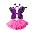 thumbnail image 2 of YOUYEDIAN Princess Tulle Tutu Skirt Sets, Include Headband, Wand, Butterfly Fairy Wing, Skirt (Hot Pink, One Size), 2 of 4
