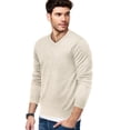 thumbnail image 2 of COOFANDY Men V Neck Casual Knitted Pullover Sweater Slim Fit Soft Plain Sweater, 2 of 6
