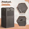 thumbnail image 4 of Homall Homes & Gardens Patio 30 Gallon Patio Trash Can Plastic Kitchen Garbage Can,Brown, 4 of 7