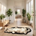 thumbnail image 5 of Hometravel Cute Kitten-Shaped Floor Mat, Washable Plush Area Rug 16x47 Inch, Non-Slip Soft Carpet for Bedroom, Living Room, Entryway, 5 of 9