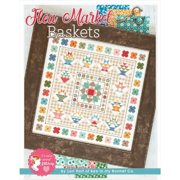 It's Sew Emma Cross Stitch Pattern-Flea Market Baskets By Lori Holt